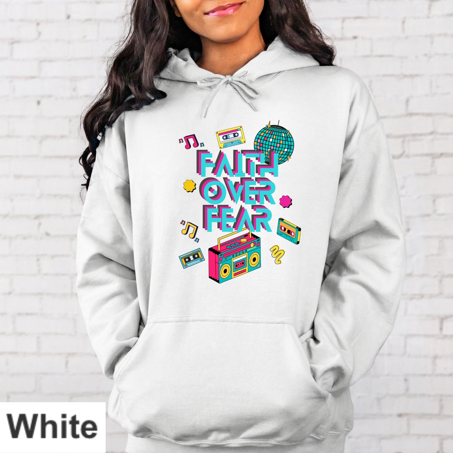 Faith Over Fear Retro Hoodie