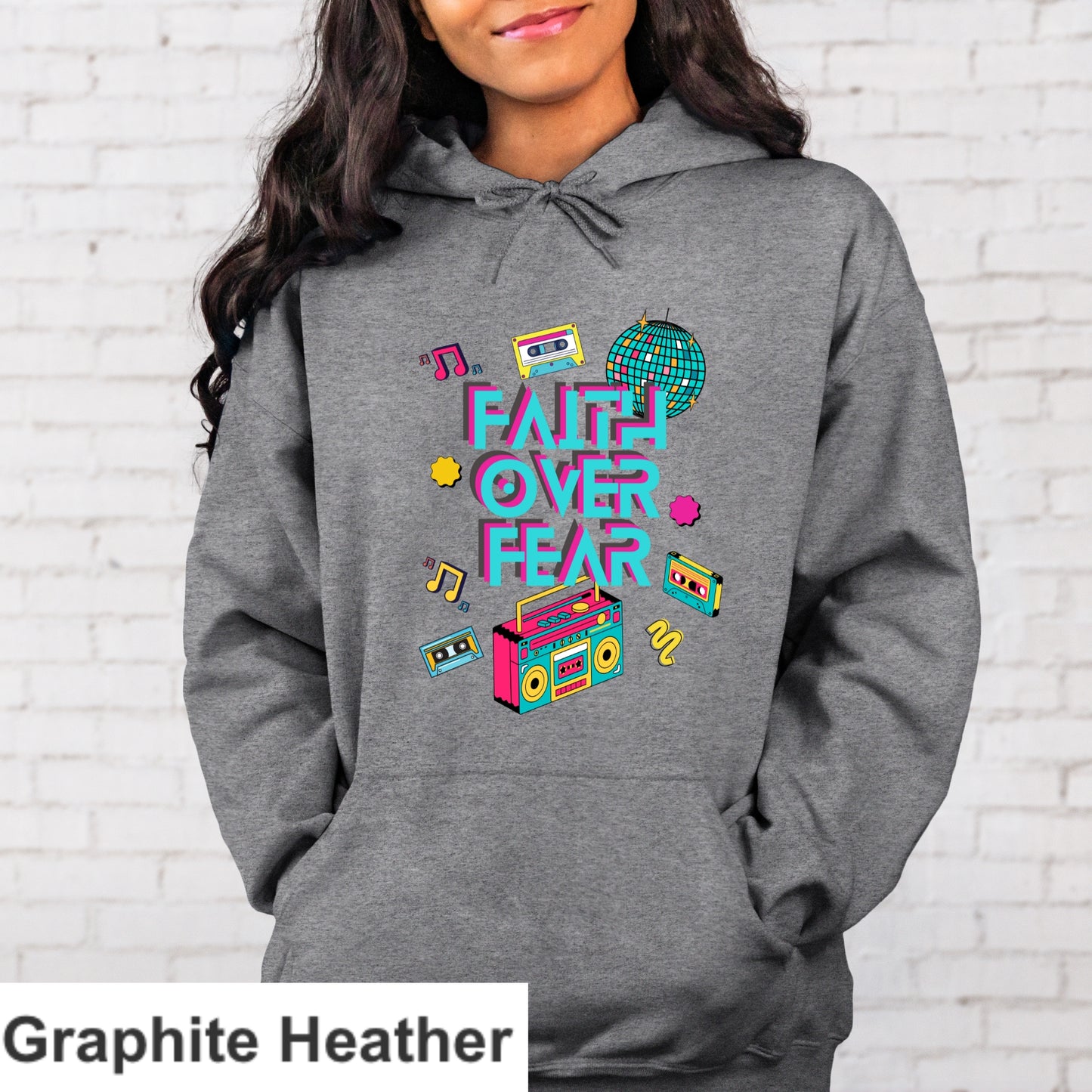Faith Over Fear Retro Hoodie