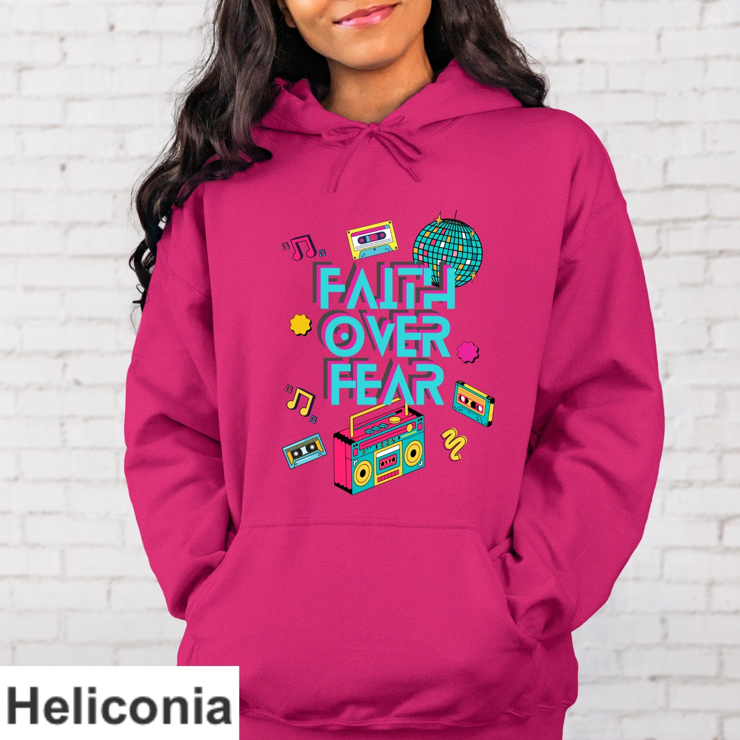 Faith Over Fear Retro Hoodie