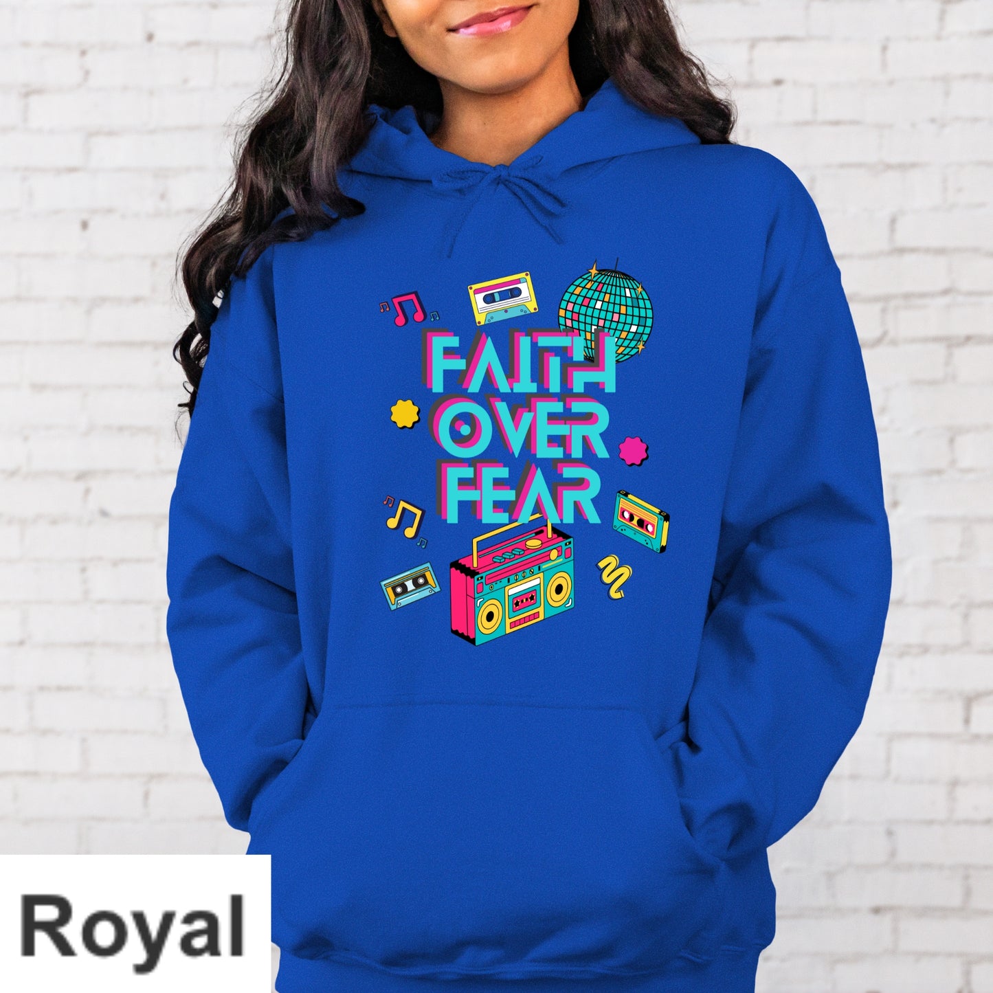 Faith Over Fear Retro Hoodie