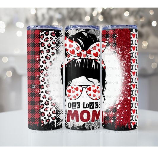 One Loved Mom Skinny Sublimation Tumbler