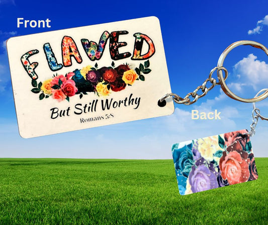 "Flawed" Sublimation Keychain