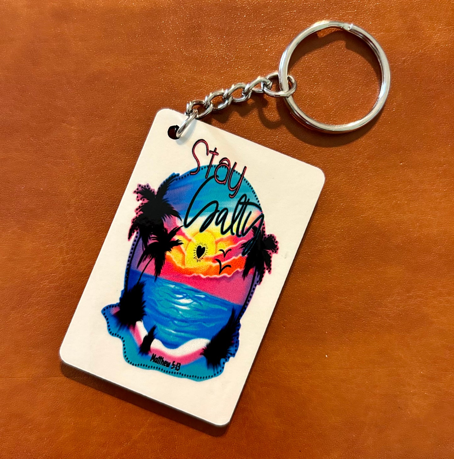 'Stay Salty" Sublimation Keychain