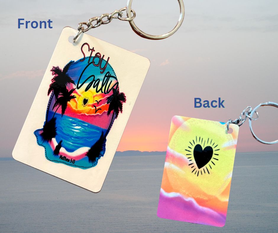 'Stay Salty" Sublimation Keychain