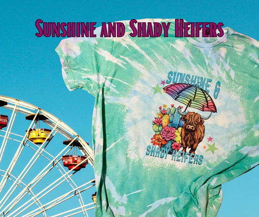 "Sunshine And Shady Heifers" Sublimation Short Sleeved t-shirt
