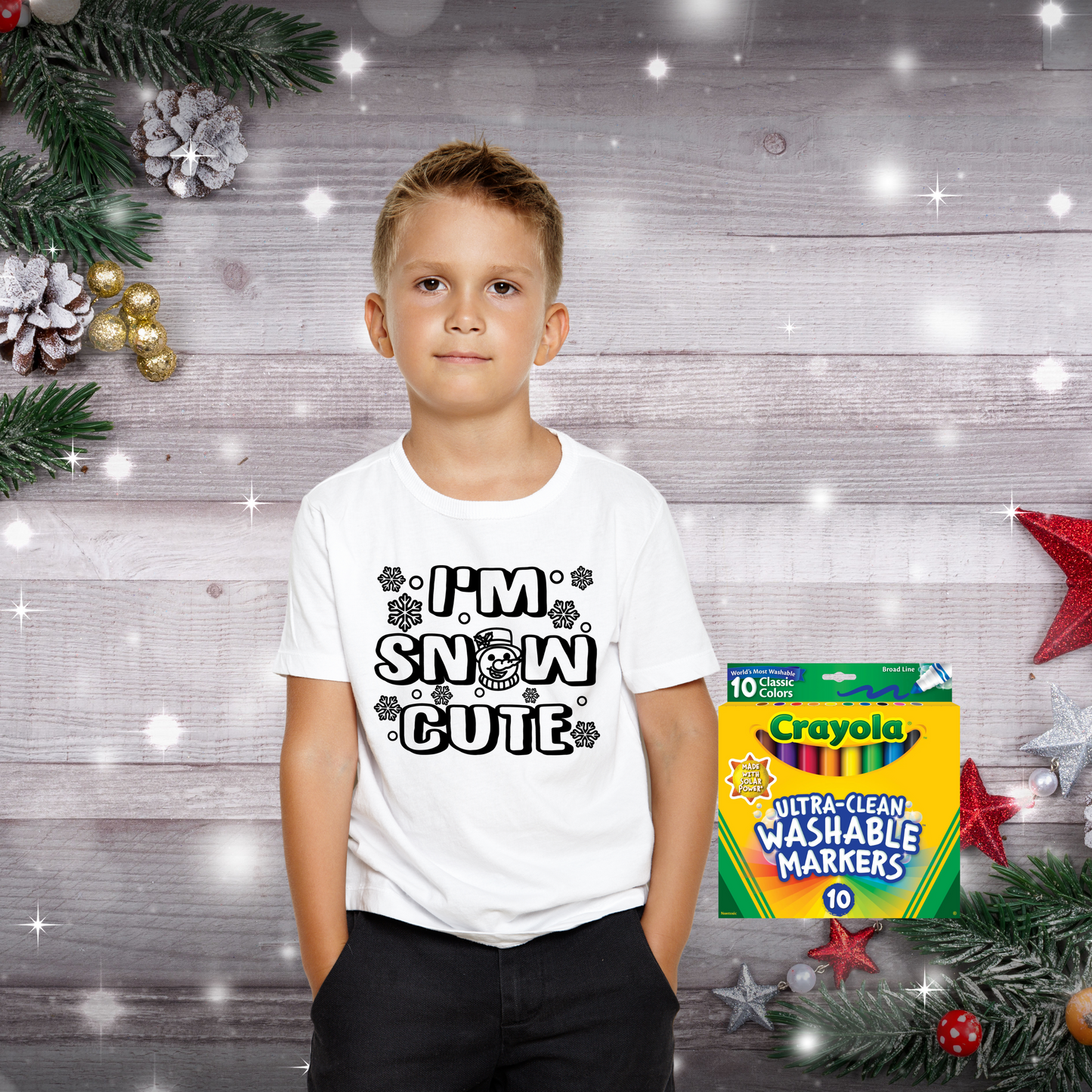 I'm Snow Cute Coloring   T-Shirt