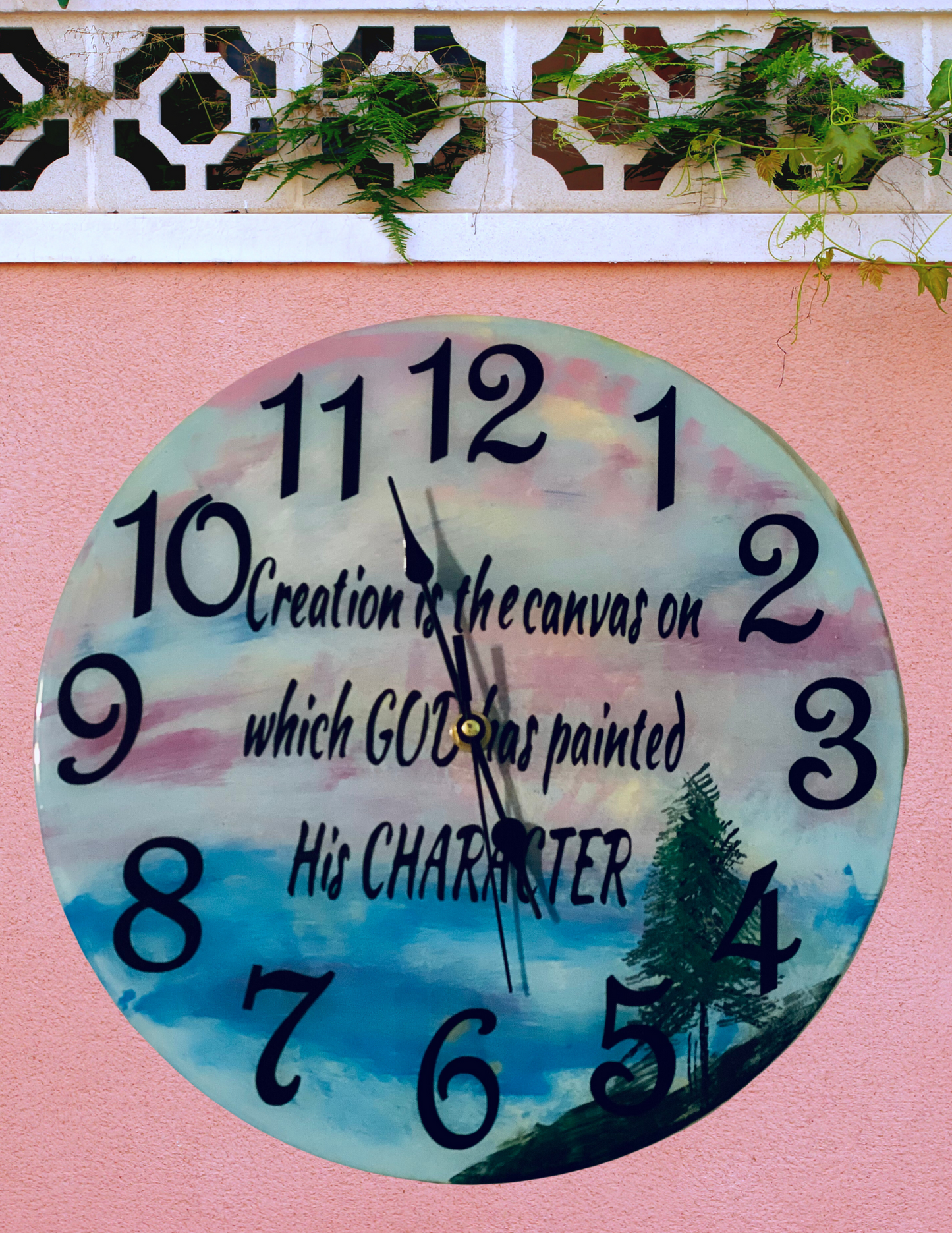 Creation Is The Canvas Vinyl Clock