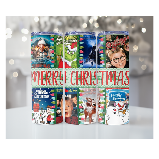 Classic Christmas 20oz Skinny Sublimation Tumbler