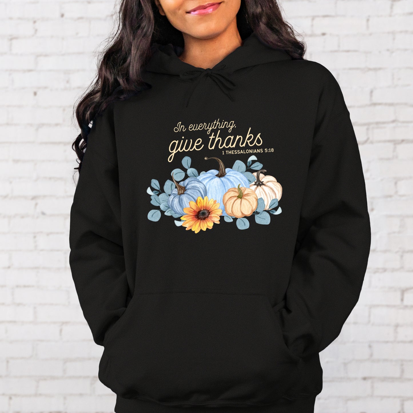 In Everything Give Thanks Gold Letters Hoodie