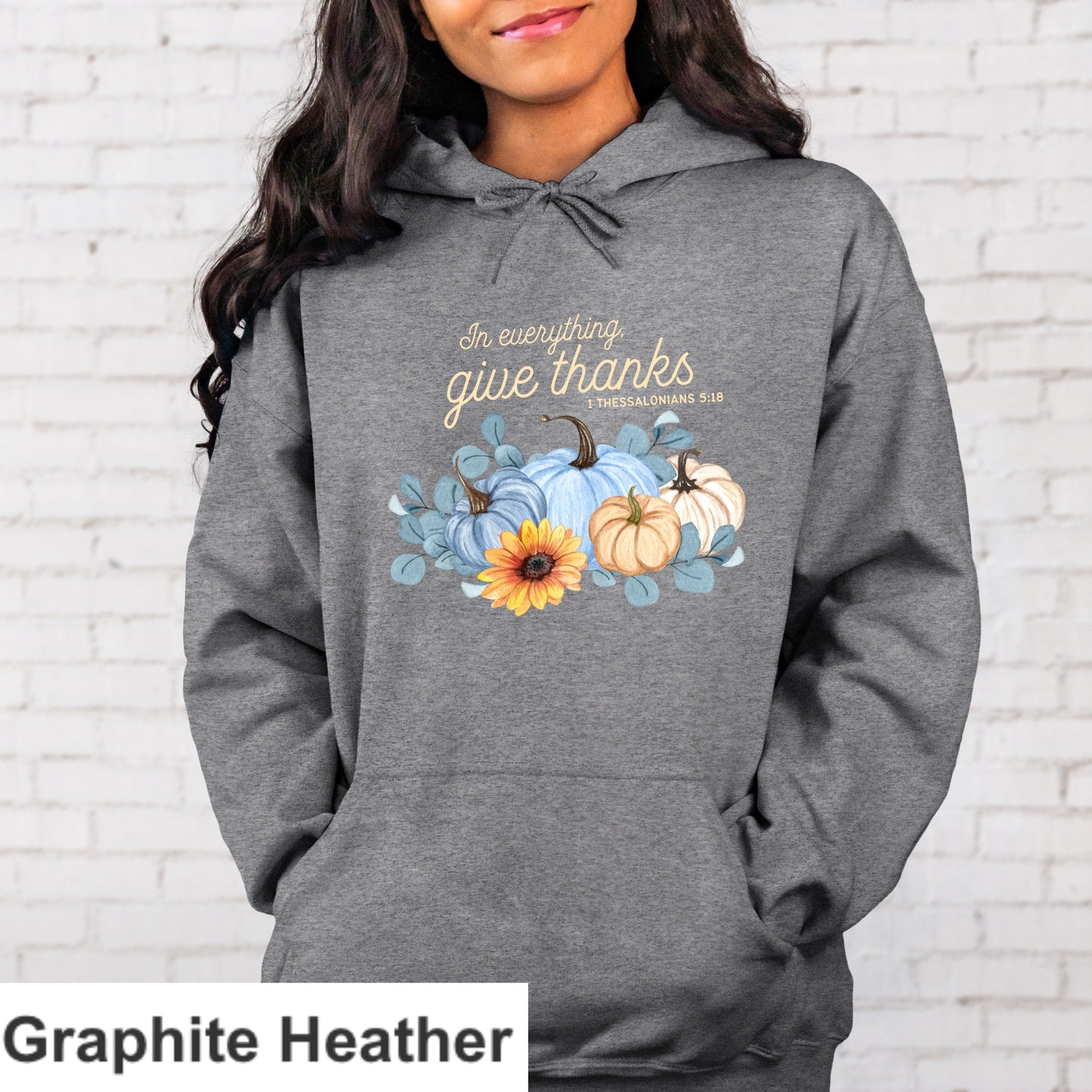 In Everything Give Thanks Gold Letters Hoodie