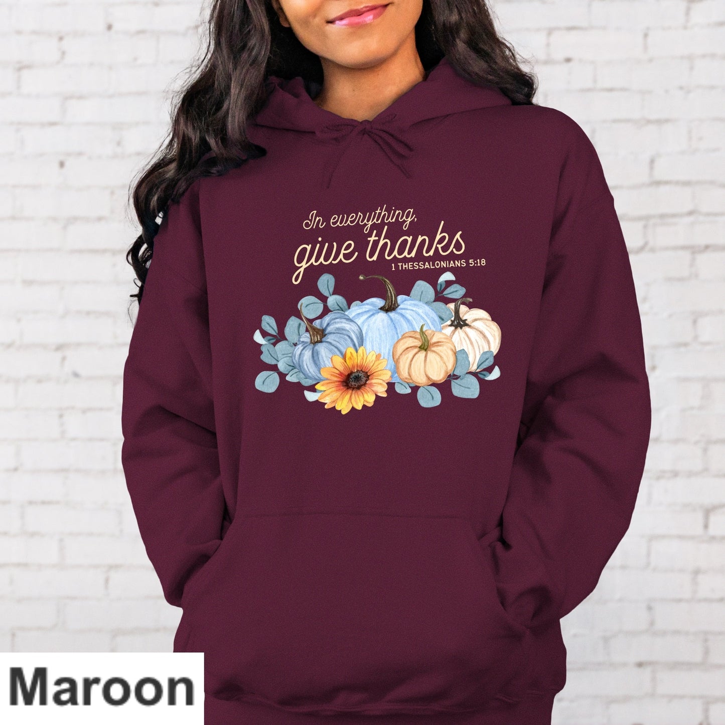 In Everything Give Thanks Gold Letters Hoodie